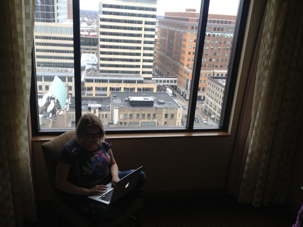 Blogging away back at the hotel. Conference starts tomorrow morning.