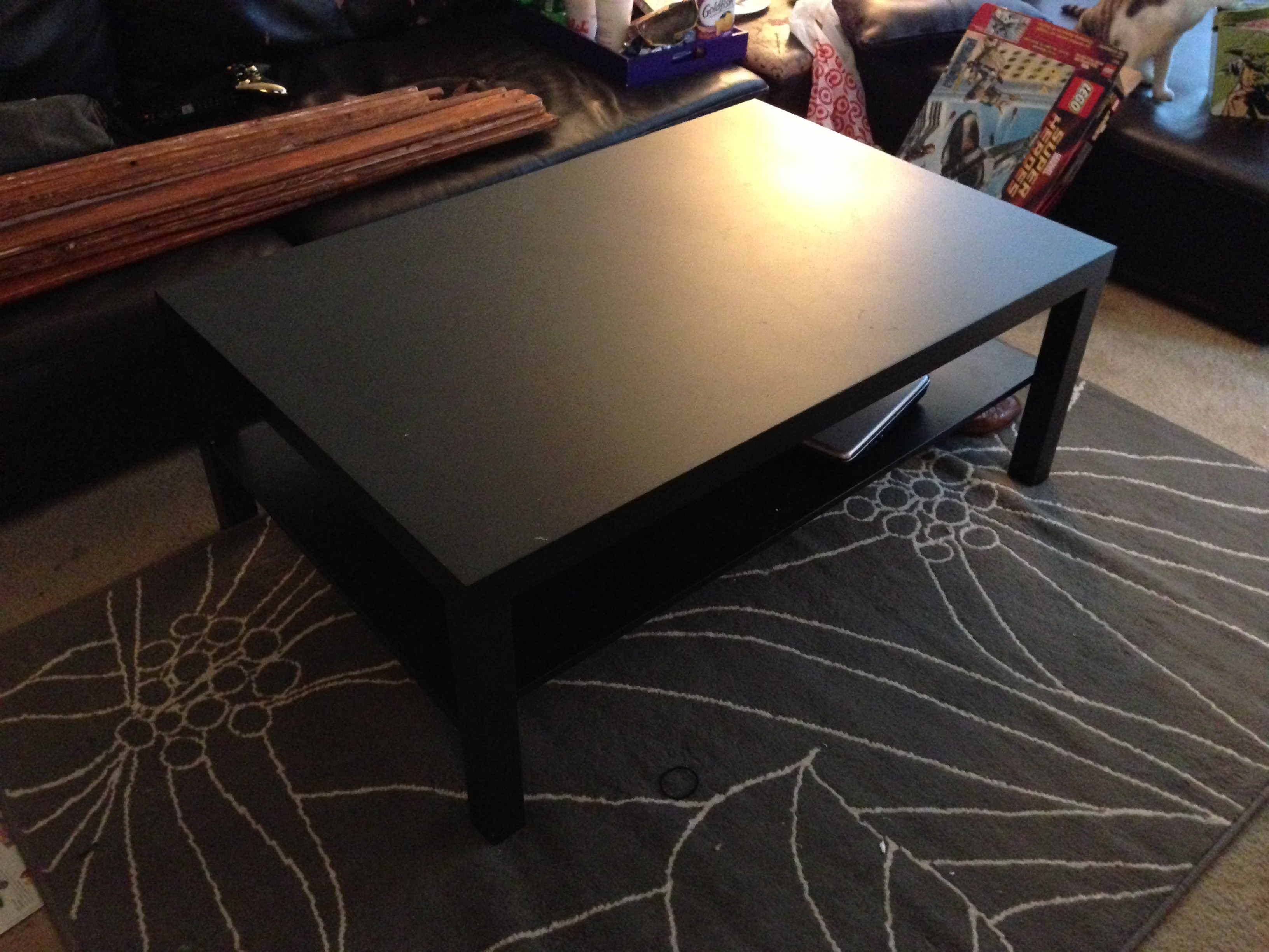 Start with the big Ikea coffee table